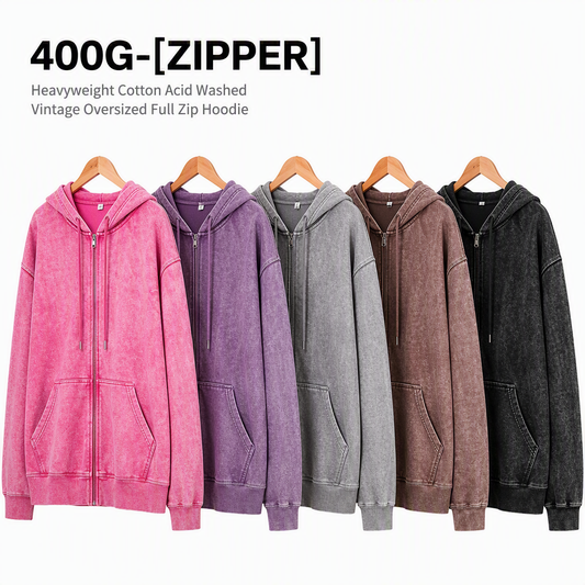 Custom 400Gsm Zipper Hoodies For Man
